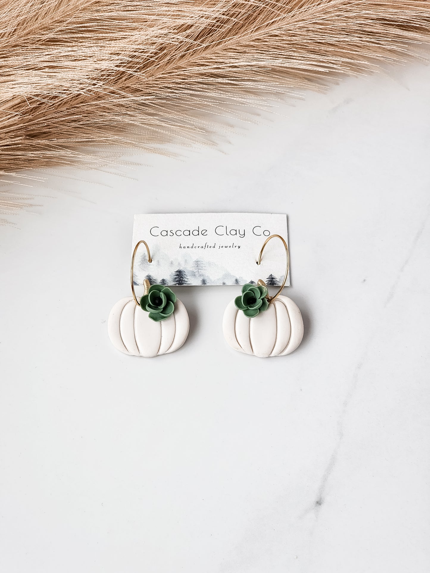 Autumn Pumpkin Mini Hoop Earrings