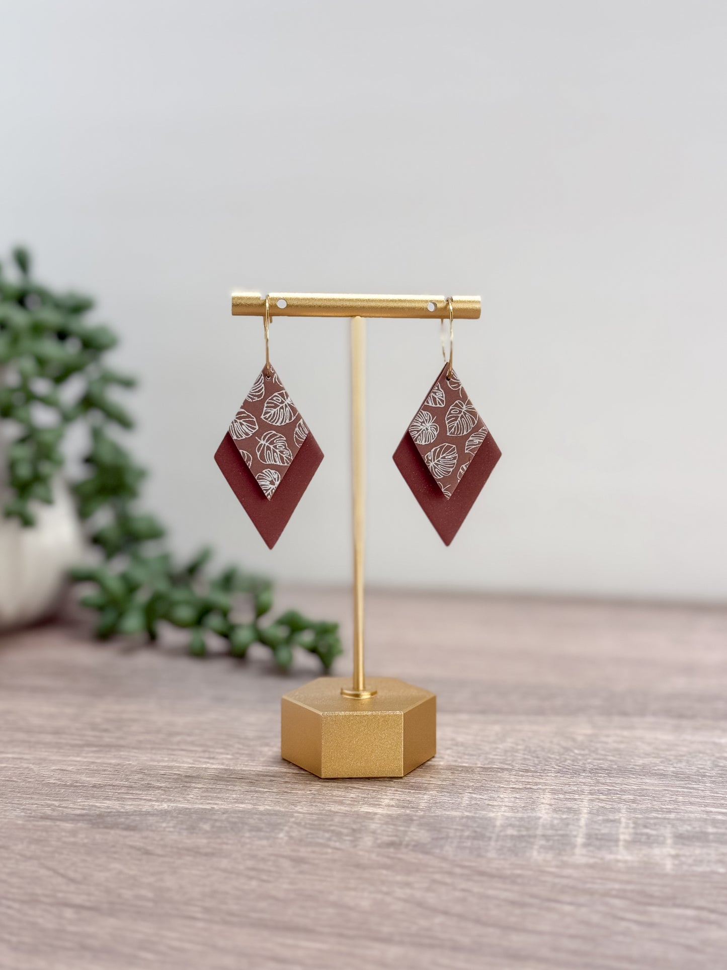 Boho Stacked Two Tone Earrings
