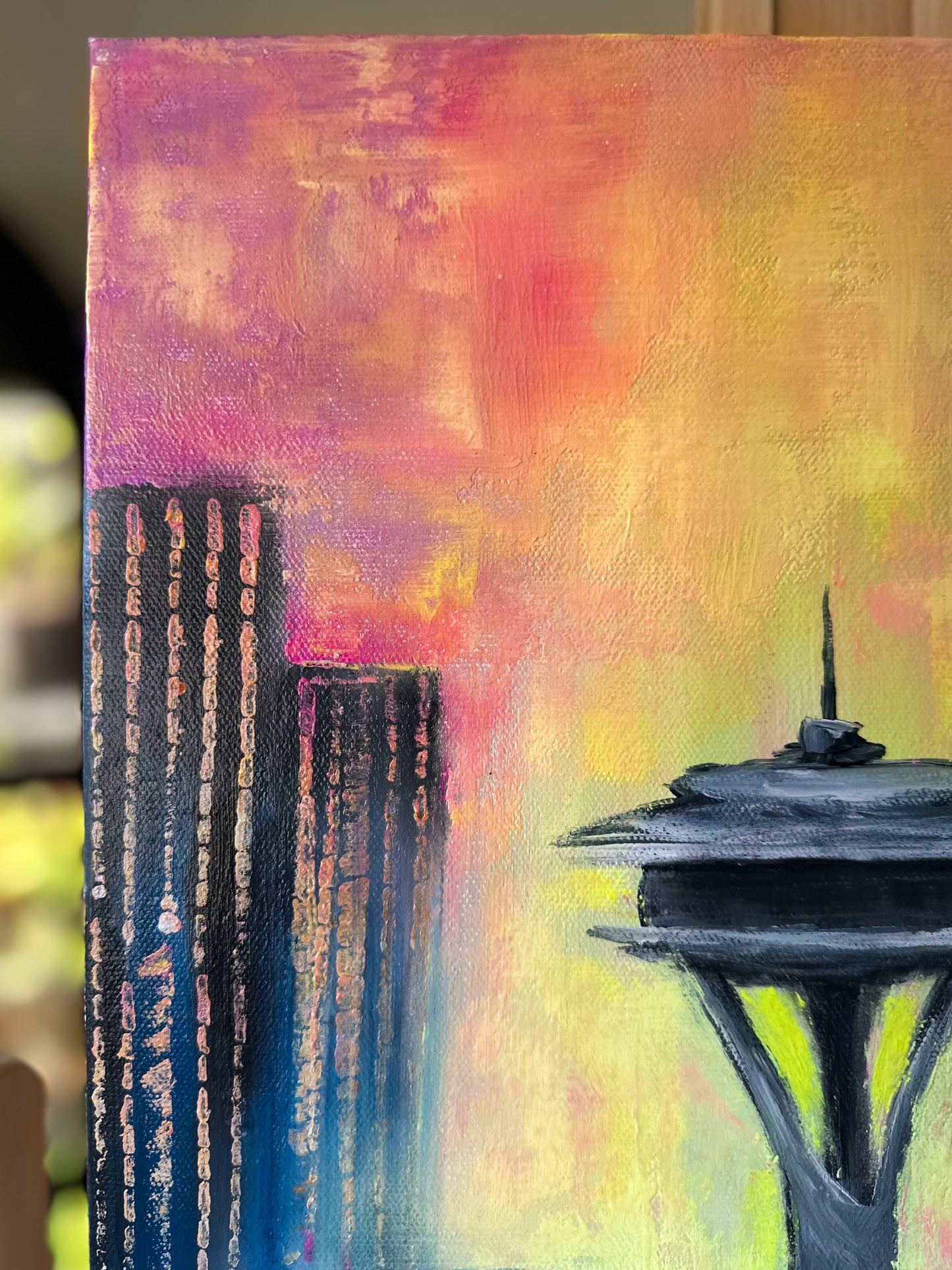 PNW Skyline Original Canvas Painting