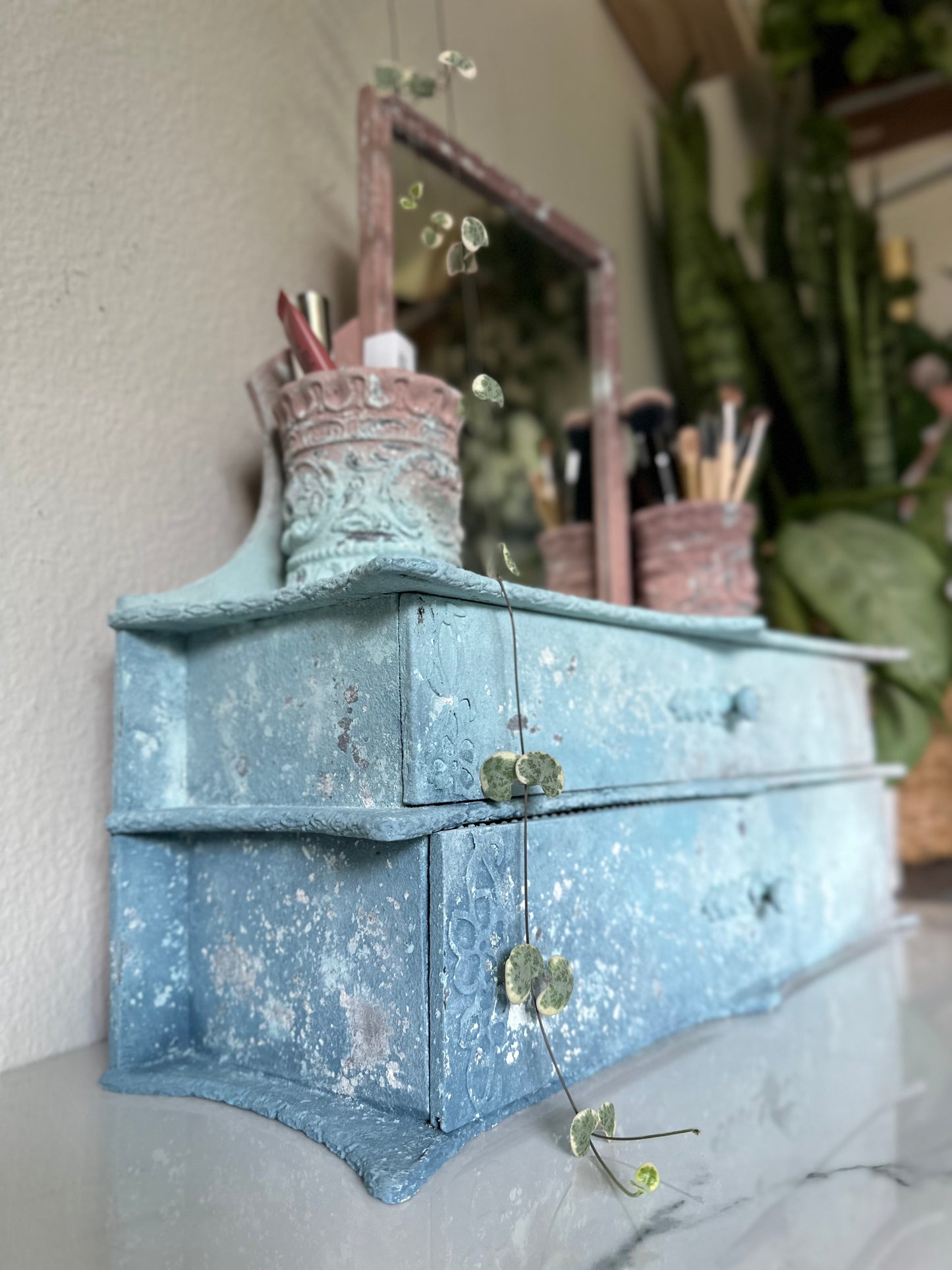 Gorgeous Old-World Style Makeup Vanity