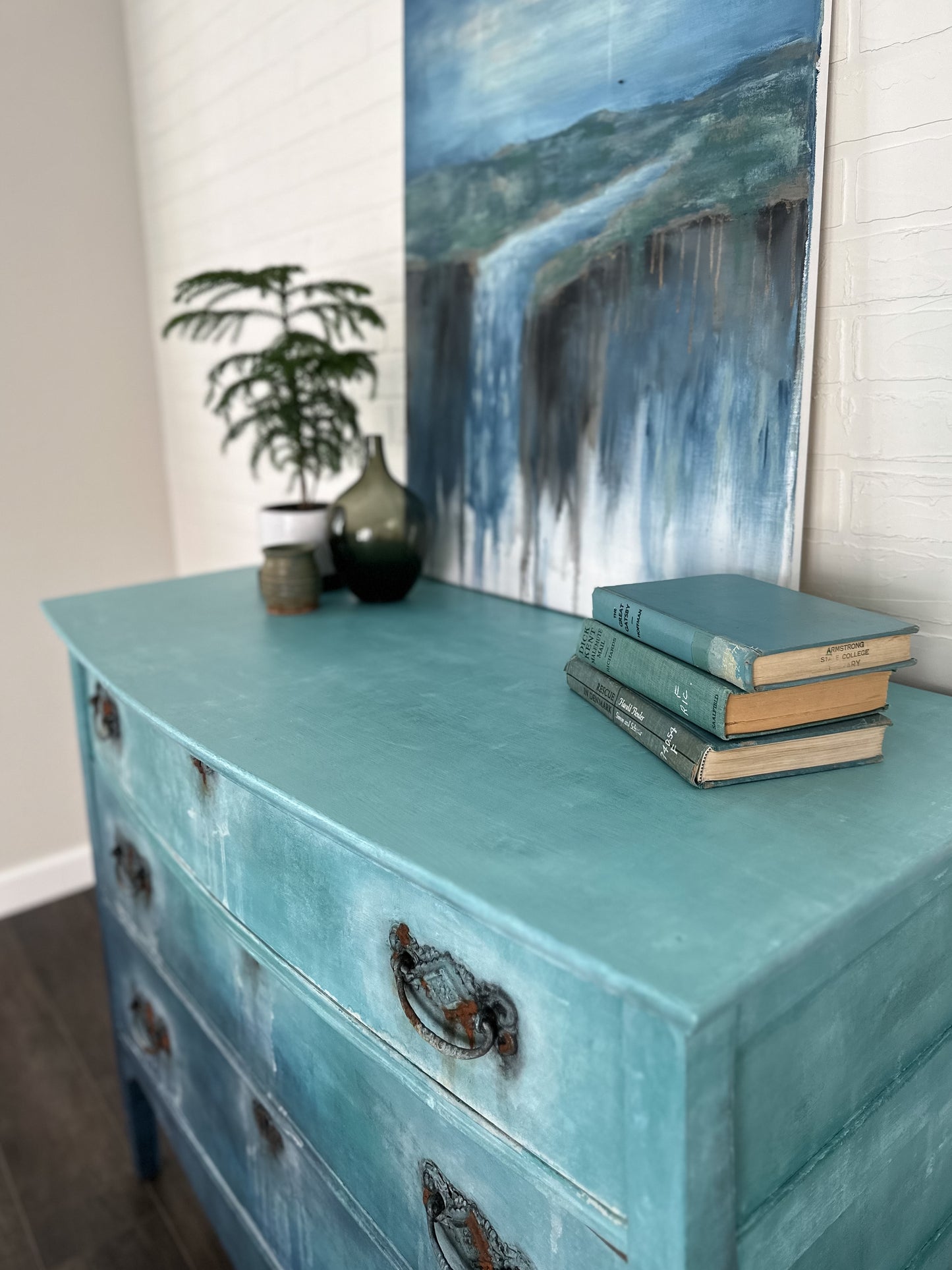 "Marina" Artistic Hand-painted Vintage Dresser