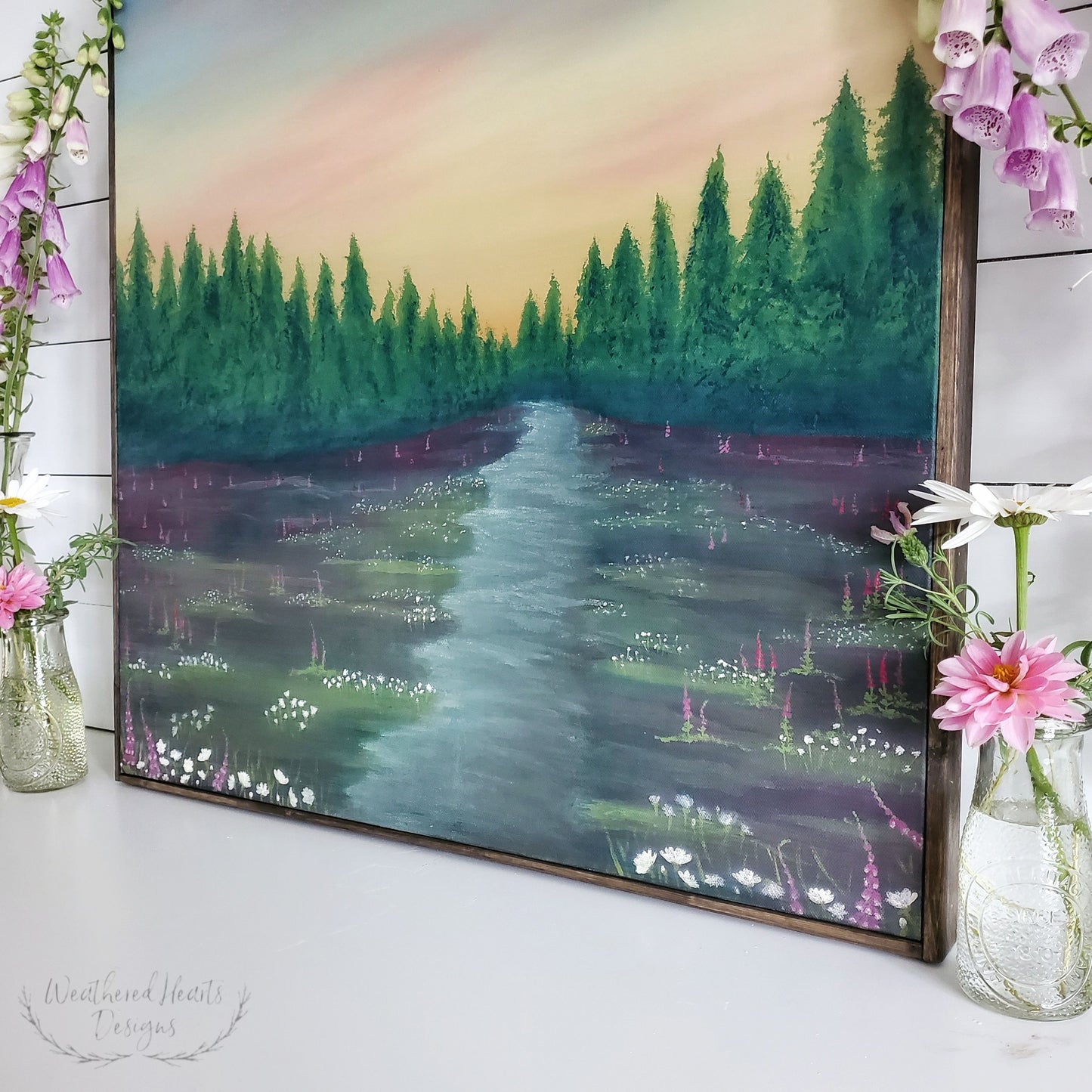 "Barefoot Wanderer" Original Framed Canvas Painting