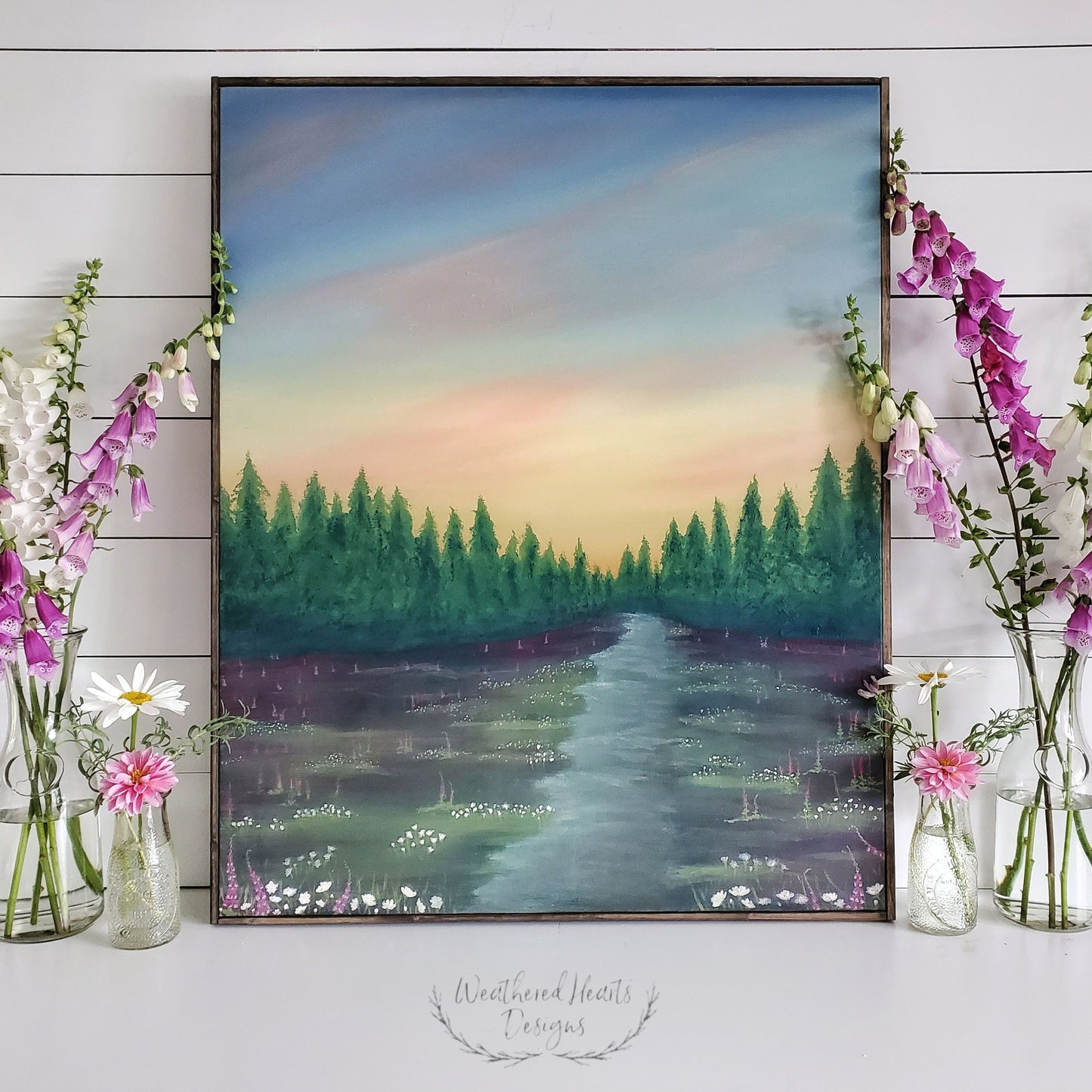 "Barefoot Wanderer" Original Framed Canvas Painting